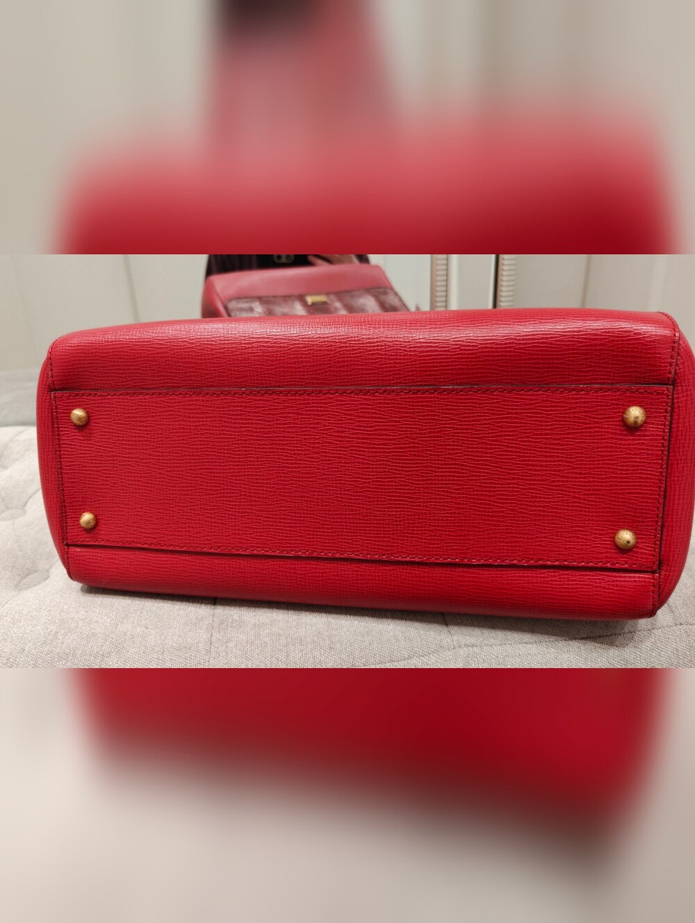 Exotic Snake DOLCE & GABBANA Large Sicily Bag | Red Python & Leather | Rare - Picture 4 of 10